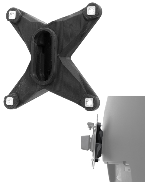 VESA adapter for MSI Optix monitor (G24C, G241VC, MAG341CQ & more) - 75x75mm