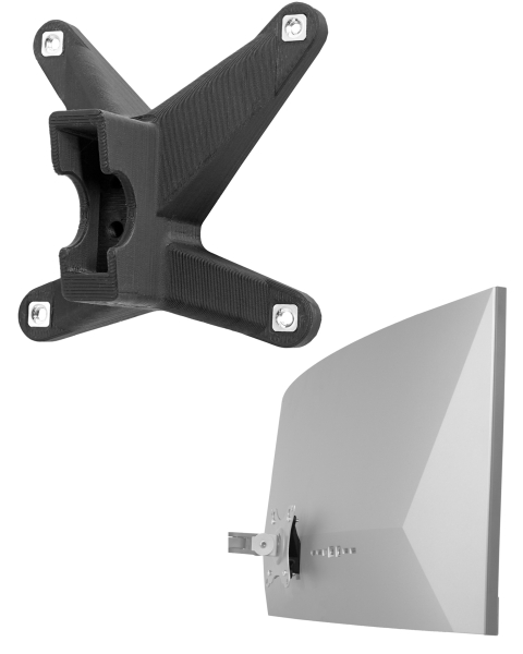 VESA adapter compatible with HP Z34c G3 Monitor - 75x75mm