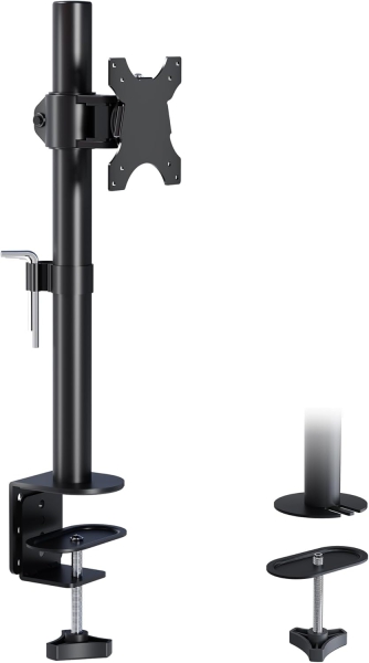 BONTEC Monitor Mount 1 Monitor for 13-34" Monitors, Short Arm, up to 10kg, Height Adjustable, Tiltable