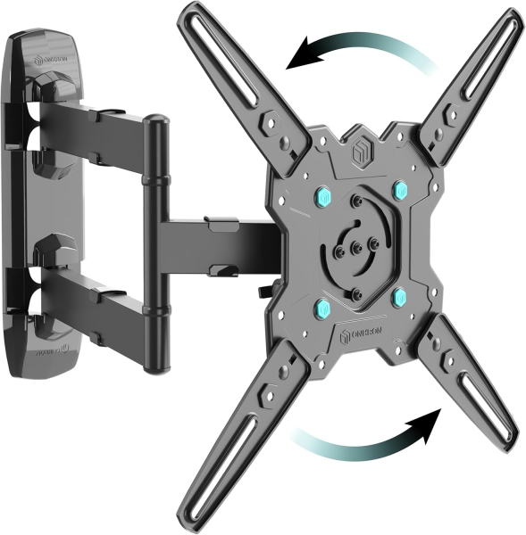 ONKRON TV Wall Mount Swivel & Tilt for 32-65 Inch TVs (M4R-B) (Full Motion: Rotatable to Portrait Mode, Extendable up to 49.6 cm – Load Capacity 41 kg, VESA 400x400)