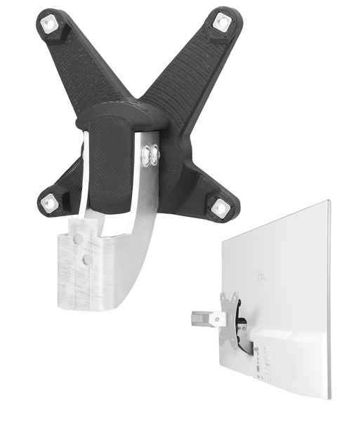 VESA Adapter compatible with CSL All-in-One PC (F24B-GLS, F24W-GLS) - 75x75mm