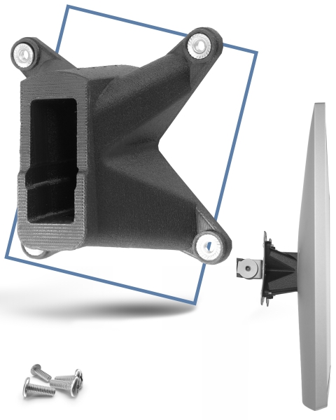 VESA adapter compatible with HP Omnistudio X All-in-one PC (32-c0073ng 32-c0075ng, 32-c0077ng, 32-c0177ng, 32-c0275ng, 32-c0670ng, 32-c0770ng, 32-c0777ng) - 75x75mm