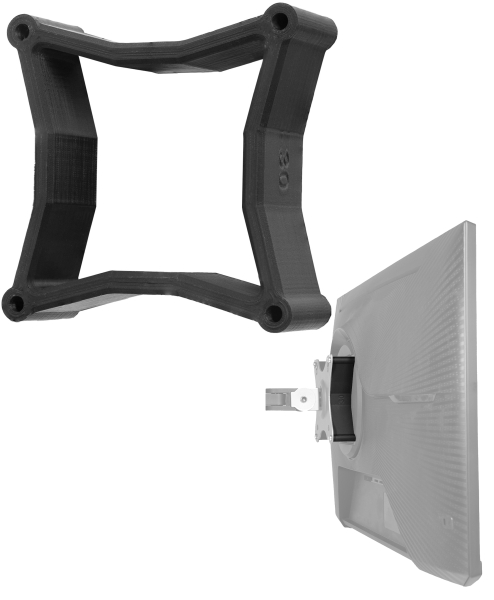 VESA Spacer 75x75mm - 30mm Distance - incl. screws - compatible with many monitors (Odyssey G5 Adapter)