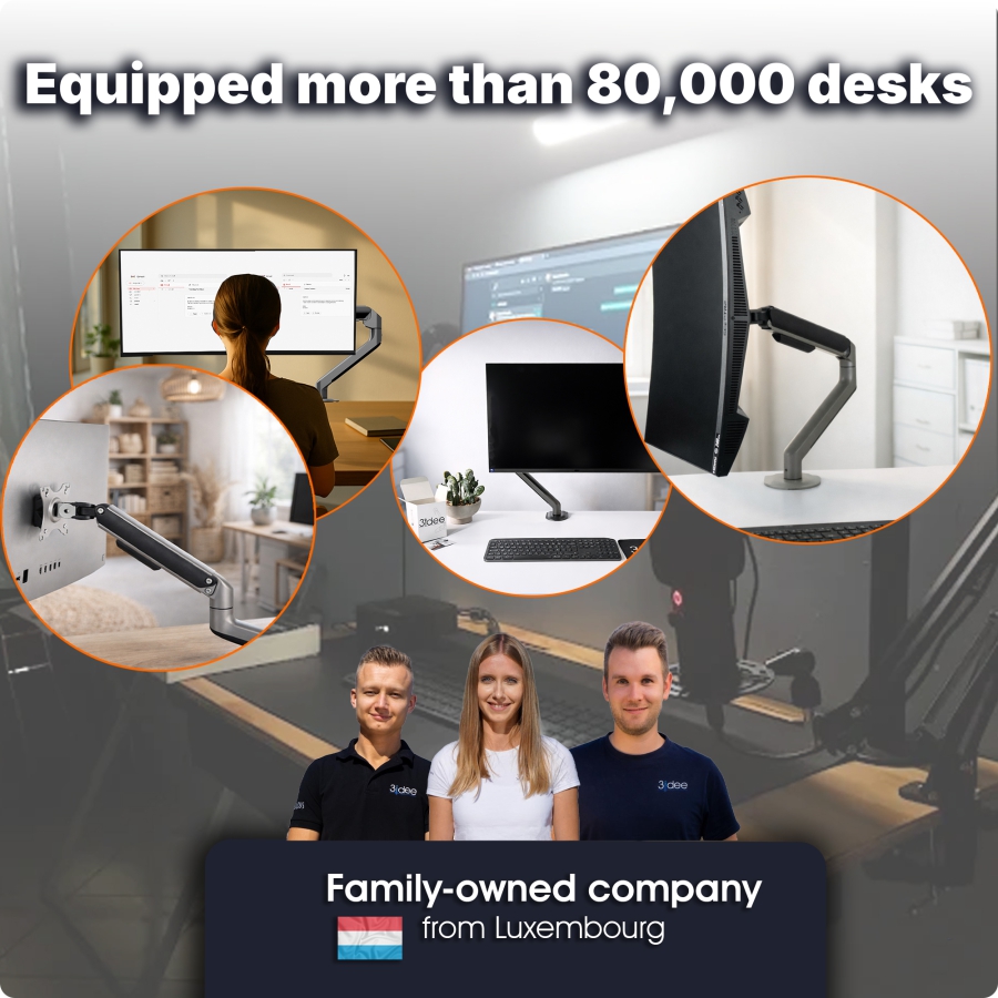 3IDEE Flexi-Lite Single Monitor Arm for 13-32 Inch Screens (Max. 9 kg)