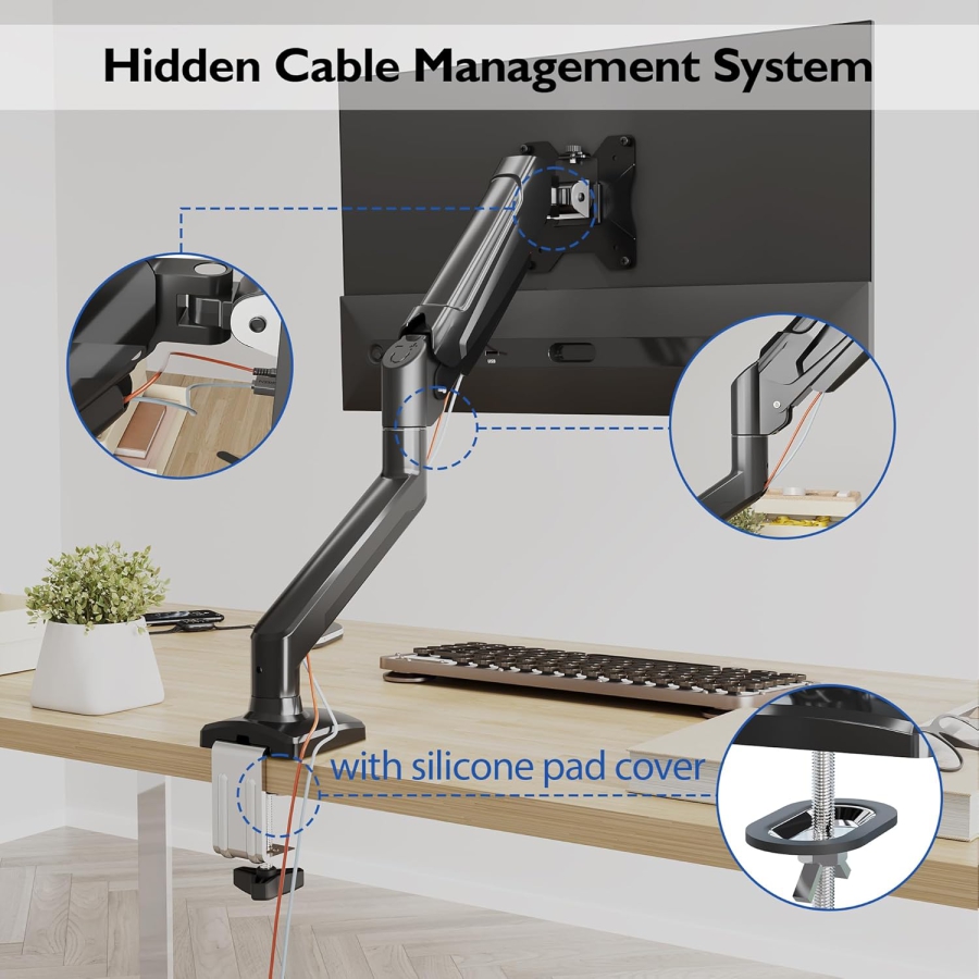 BONTEC Monitor Mount 1 Monitor for 13-32" monitors, up to 9 kg, Fully movable & adjustable