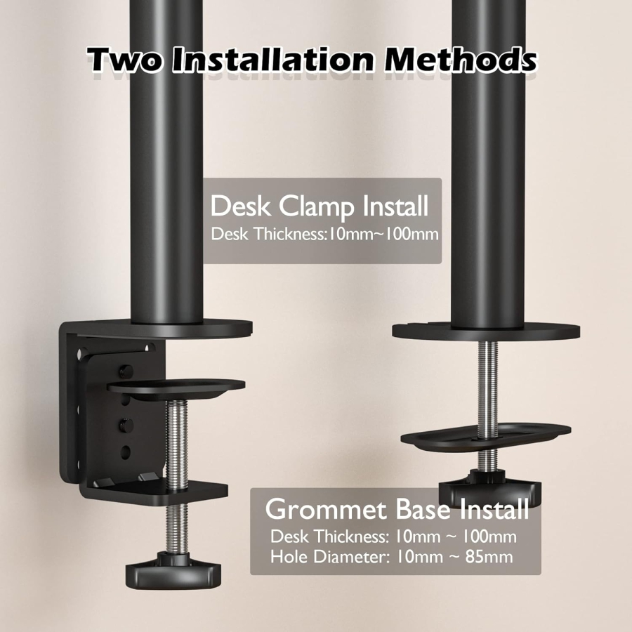 BONTEC Monitor Mount for 13-32" Monitors, up to 10 kg, height-adjustable, rotatable, tiltable