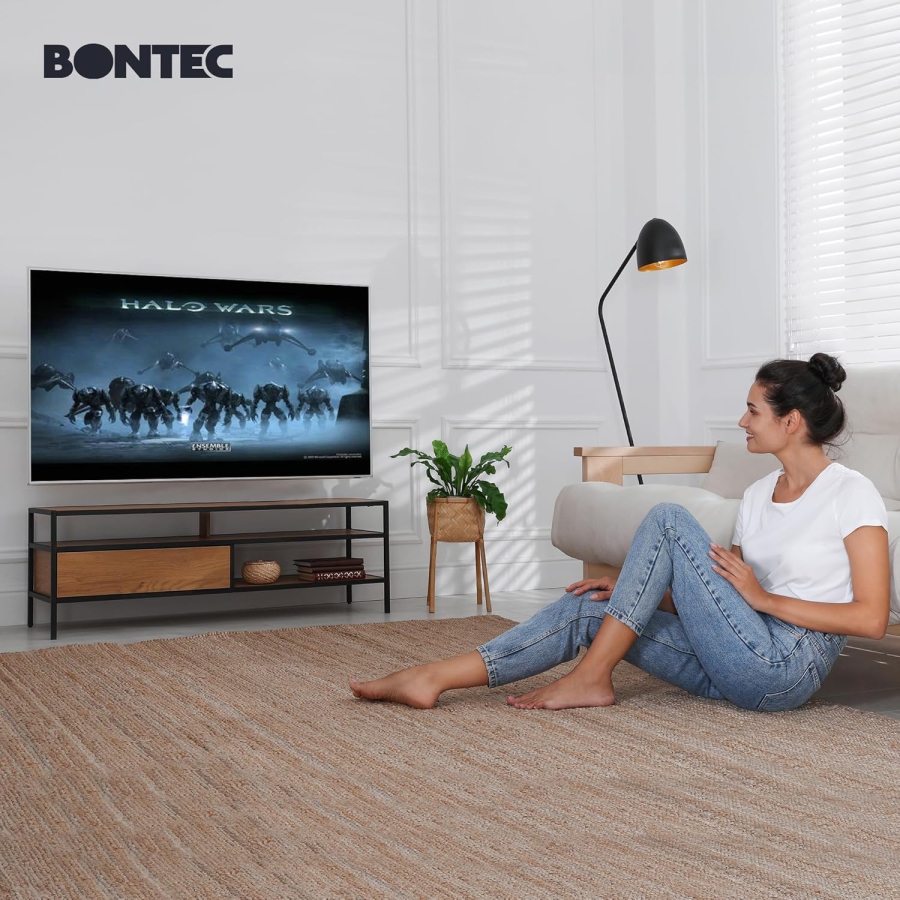 BONTEC TV Wall Mount Swivel & Tilt for 23-70 Inch TVs (Max. 45 kg) (Full Motion Dual Arm Mount – VESA up to 400x400, Extendable up to 38 cm.)