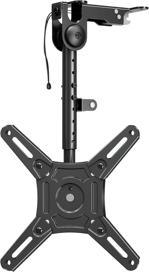 ELIVED TV & Monitor Ceiling Mount Foldable for 14–42 Inches (EV3030) (Space-saving Under-Cabinet Mount for Cabinets, Caravans & Sloped Ceilings – Height Adjustable & Swivel up to 10 kg.)