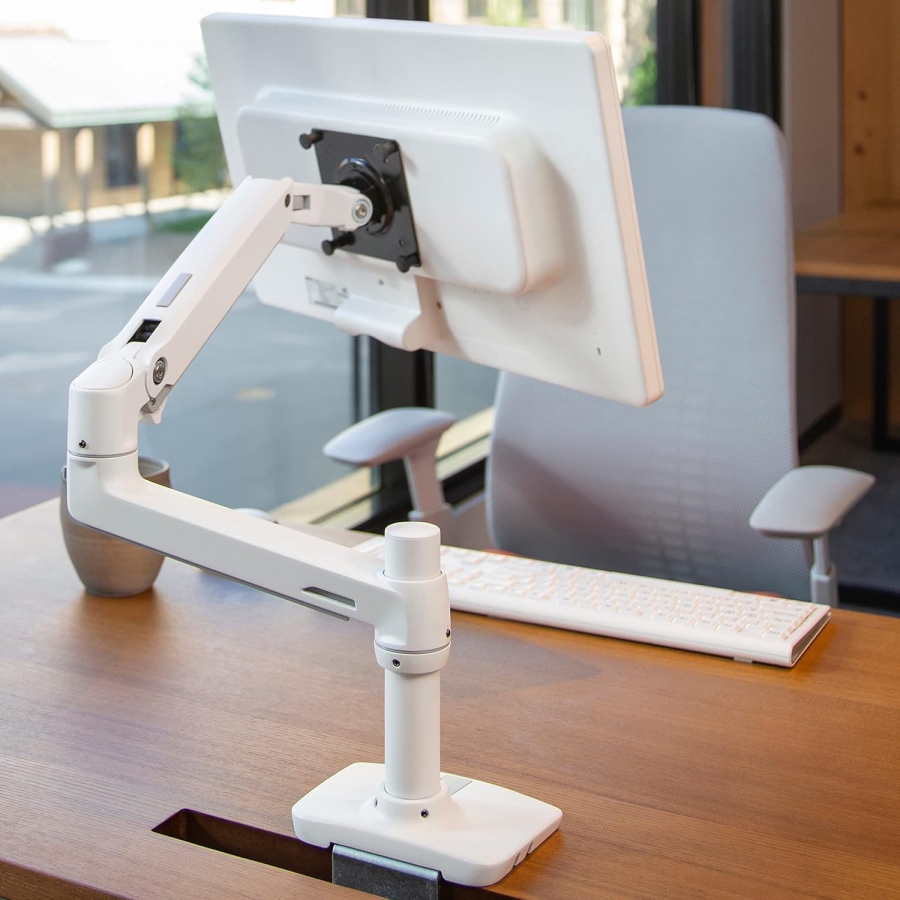 Ergotron LX Monitor Desk Mount (White) for Screens up to 34 Inch (Premium Monitor Arm with Patented Constant Force Technology for Effortless Positioning up to 11.3 kg)