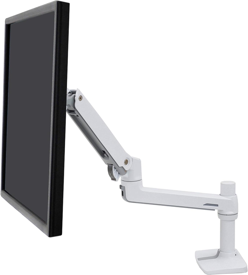 Ergotron LX Monitor Desk Mount (White) for Screens up to 34 Inch (Premium Monitor Arm with Patented Constant Force Technology for Effortless Positioning up to 11.3 kg)