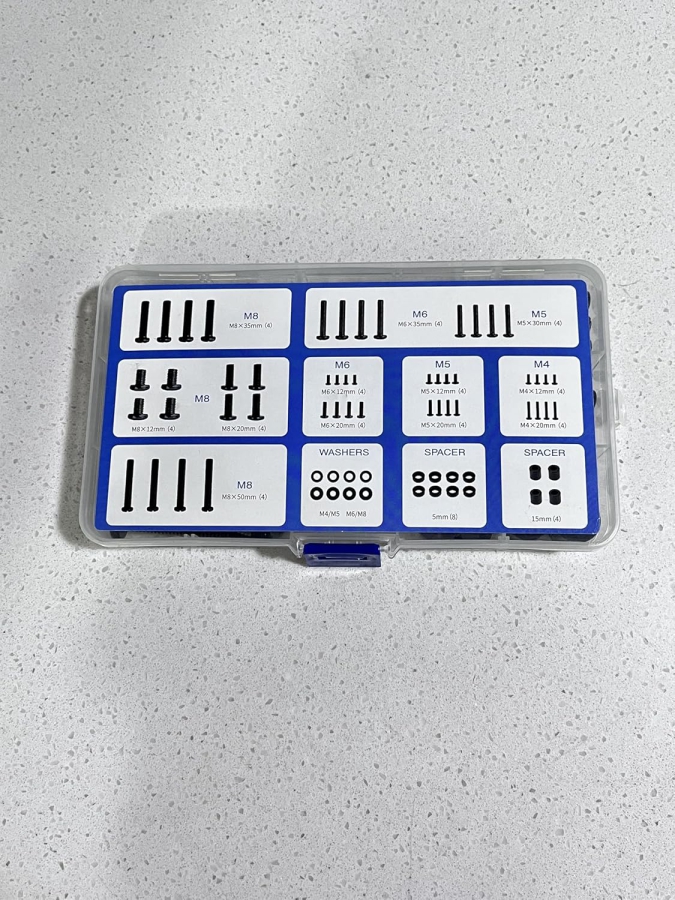 GINKGO Universal VESA Screw Set for TV & Monitor (M4, M5, M6, M8) (68-Piece Mounting Kit for Wall Mounts & Stands – Compatible up to 80 Inches.)