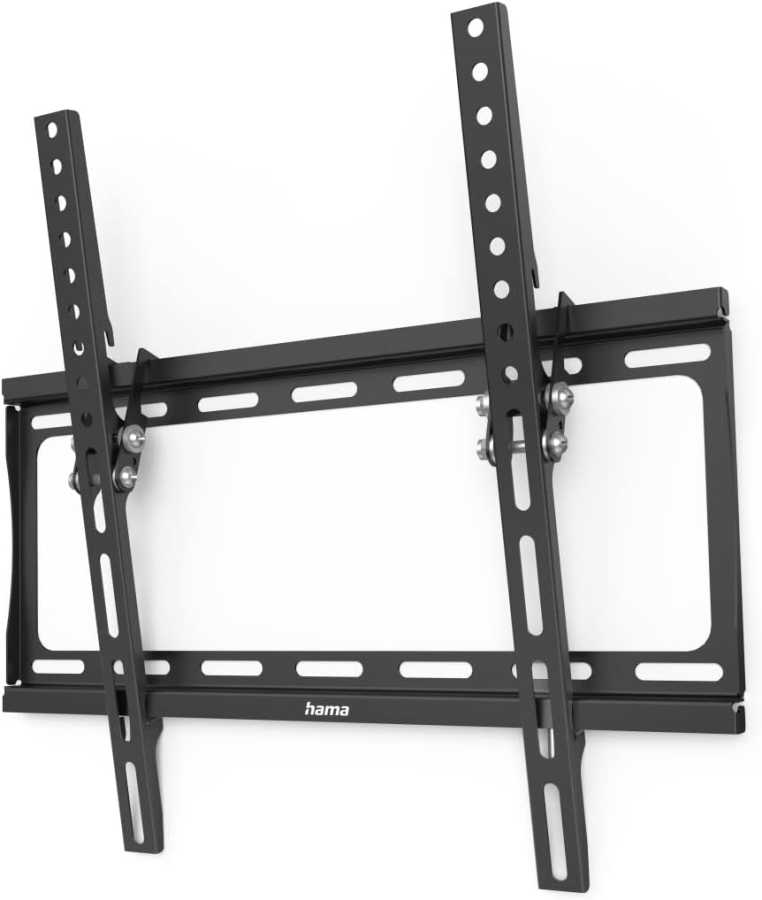 Hama TV Wall Mount Tiltable for 32-75 Inch TVs (VESA 400x400) (Ultra-flat TV bracket (2.4 cm wall clearance) – Continuously 10° tiltable, up to 35 kg load capacity.)