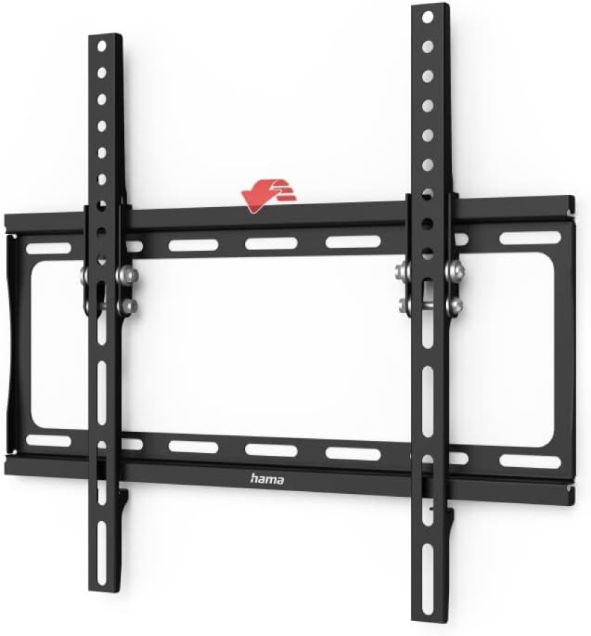 Hama TV Wall Mount Tiltable for 32-75 Inch TVs (VESA 400x400) (Ultra-flat TV bracket (2.4 cm wall clearance) – Continuously 10° tiltable, up to 35 kg load capacity.)