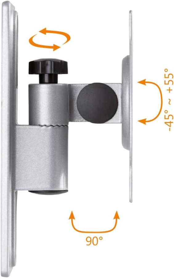 My Wall HC1-1L TV Wall Mount for Motorhomes & Caravans (13-32 Inch) – Lockable & Compact (Safe travel thanks to locking mechanism: 1-Joint Mount, 55° Tilt & Swivel – For 33-81 cm Screens – 20-Year Warranty.)