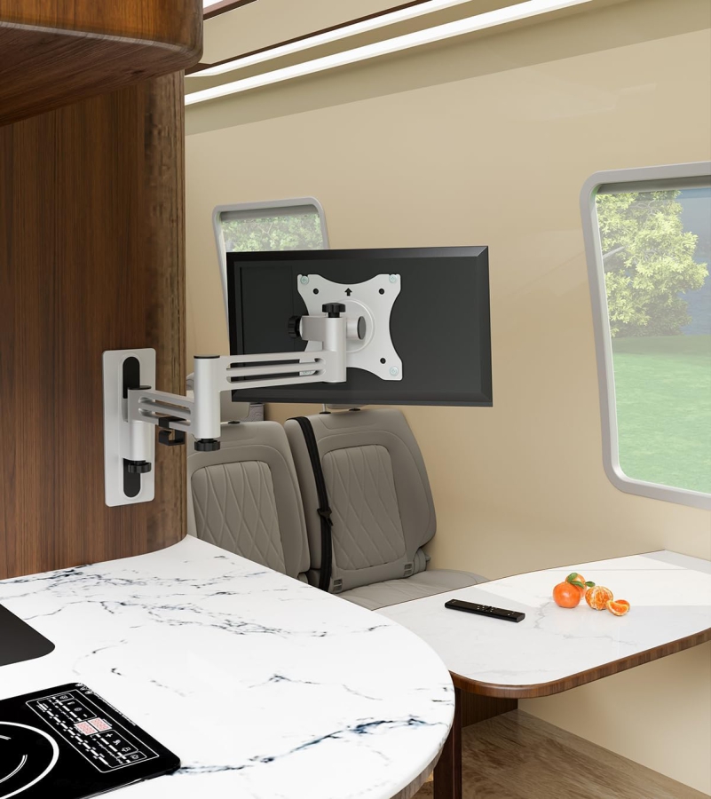 My Wall TV Wall Mount for Motorhomes & Caravans (HC1-3L) – Lockable & Vibration Dampened (Secure TV viewing on the road: Swivel, Tilt & Lockable – For screens up to 15 kg – 20-Year Warranty.)