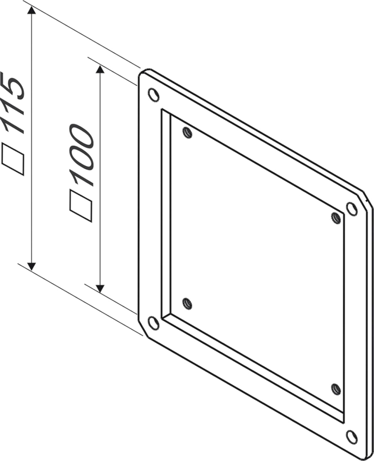 ROLINE VESA Adapter 75x75 to 100x100 mm – Adapter Plate for Monitor Mounts (Stable steel extension for attaching VESA 100 screens to VESA 75 arms – Incl. screws & scratch protection)