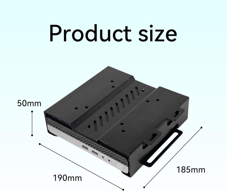 Shinar Metal Mount for HP Desktop Mini, ProDesk & EliteDesk (Universal Mounting Bracket for HP Mini PCs – VESA 75x75/100x100, Under-Desk & Wall Mounting up to 5 kg.)