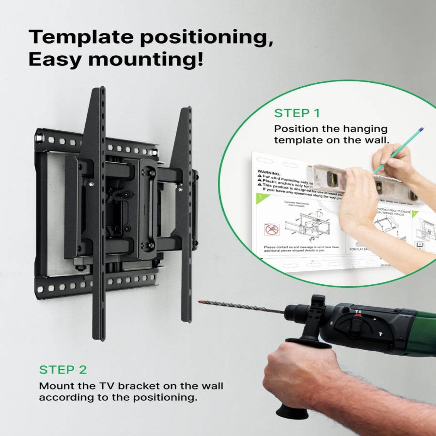 USX-MOUNT Wall mount for 37-90" screens, up to 68kg heavy duty