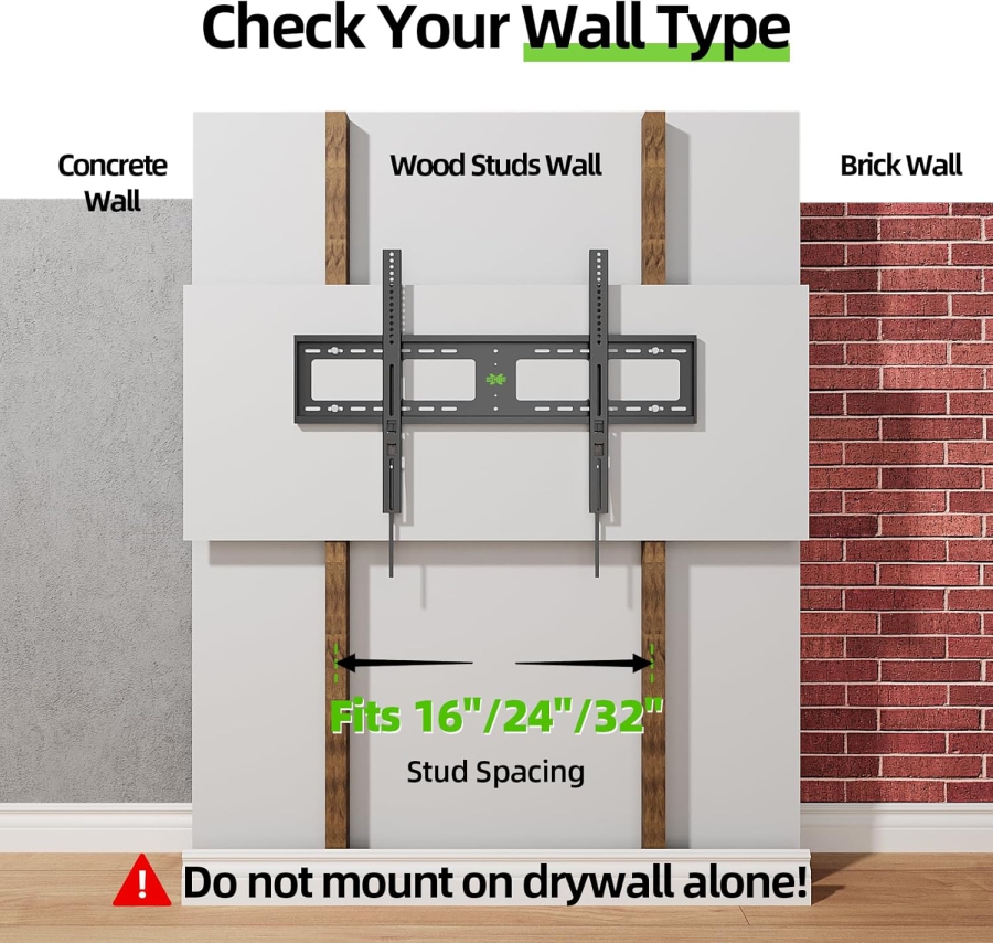 USX MOUNT Wall mount for 45-100" screens, up to 91 kg Extreme heavy duty