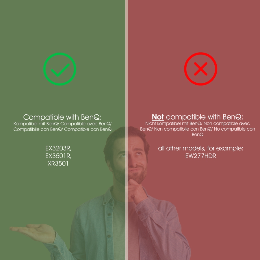 VESA adapter compatible with BenQ monitor (EX3203R, EX3501R)