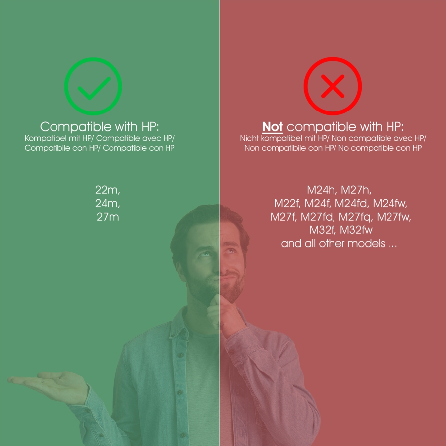 VESA adapter compatible with HP Monitor (22m, 24m, 27m)
