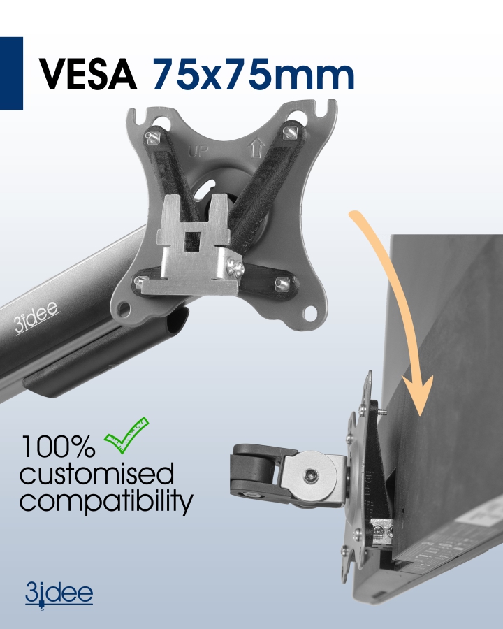 VESA adapter compatible with HP Monitor (22m, 24m, 27m)