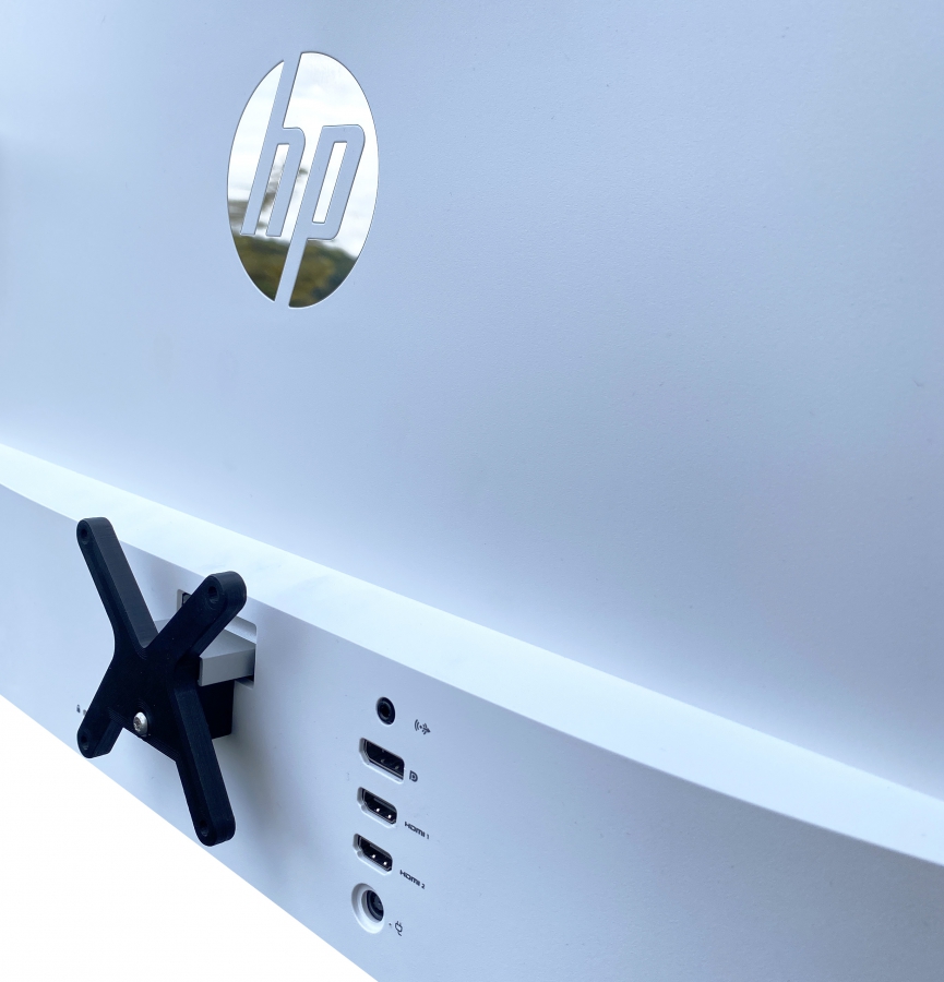 VESA adapter compatible with HP monitor (Pavilion 27q) - 75x75mm