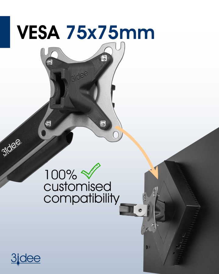 VESA adapter compatible with HP Omen 25i Gaming Monitor