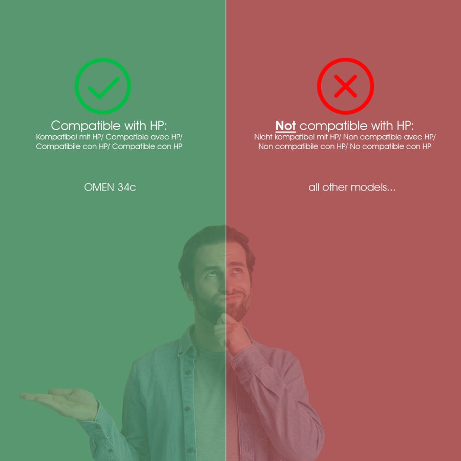 VESA adapter compatible with HP Omen 34c Monitor