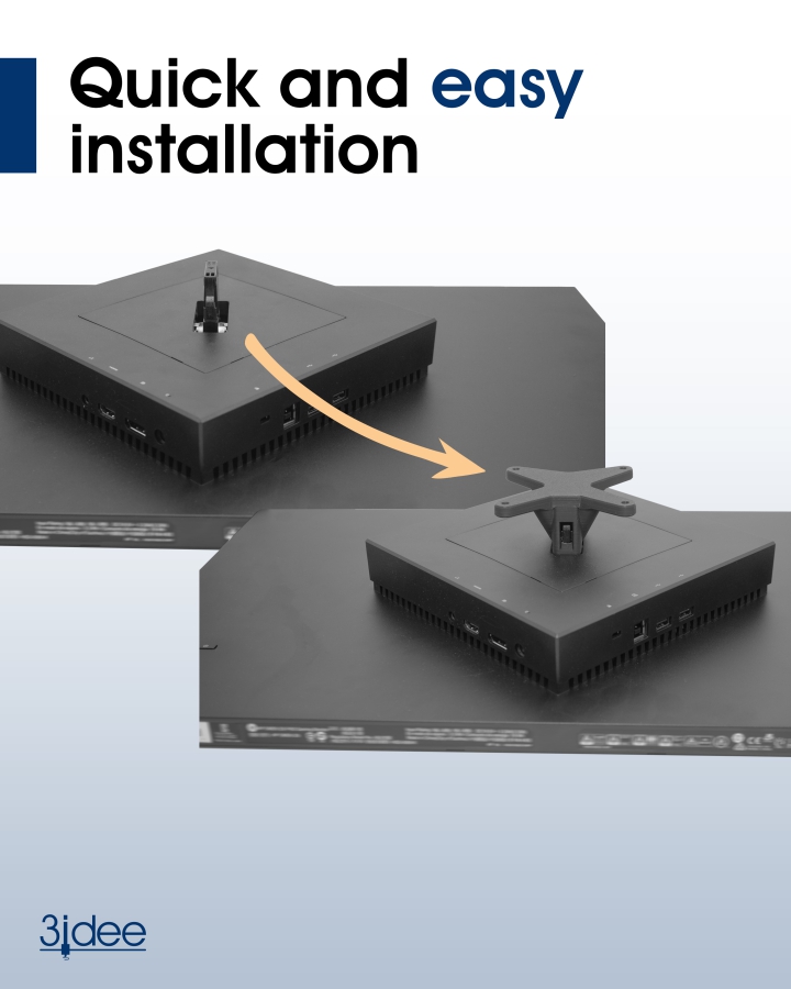 VESA adapter compatible with HP Omen Gaming Monitor (25i) - 75x75mm
