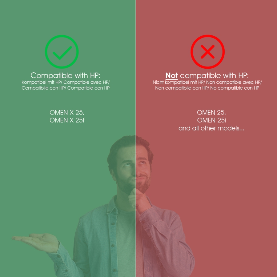 VESA adapter compatible with HP Omen X25, X25f Gaming Monitor