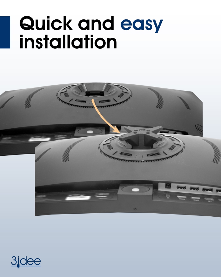 VESA Adapter compatible with ODYS Q27, Q27 Pro Monitor