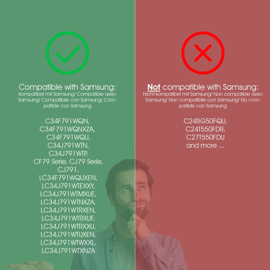 VESA adapter compatible with Samsung 34" CJ79 Curved monitor