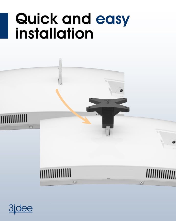 VESA adapter compatible with Samsung 34" Curved monitor (CJ79 series) - 75x75mm