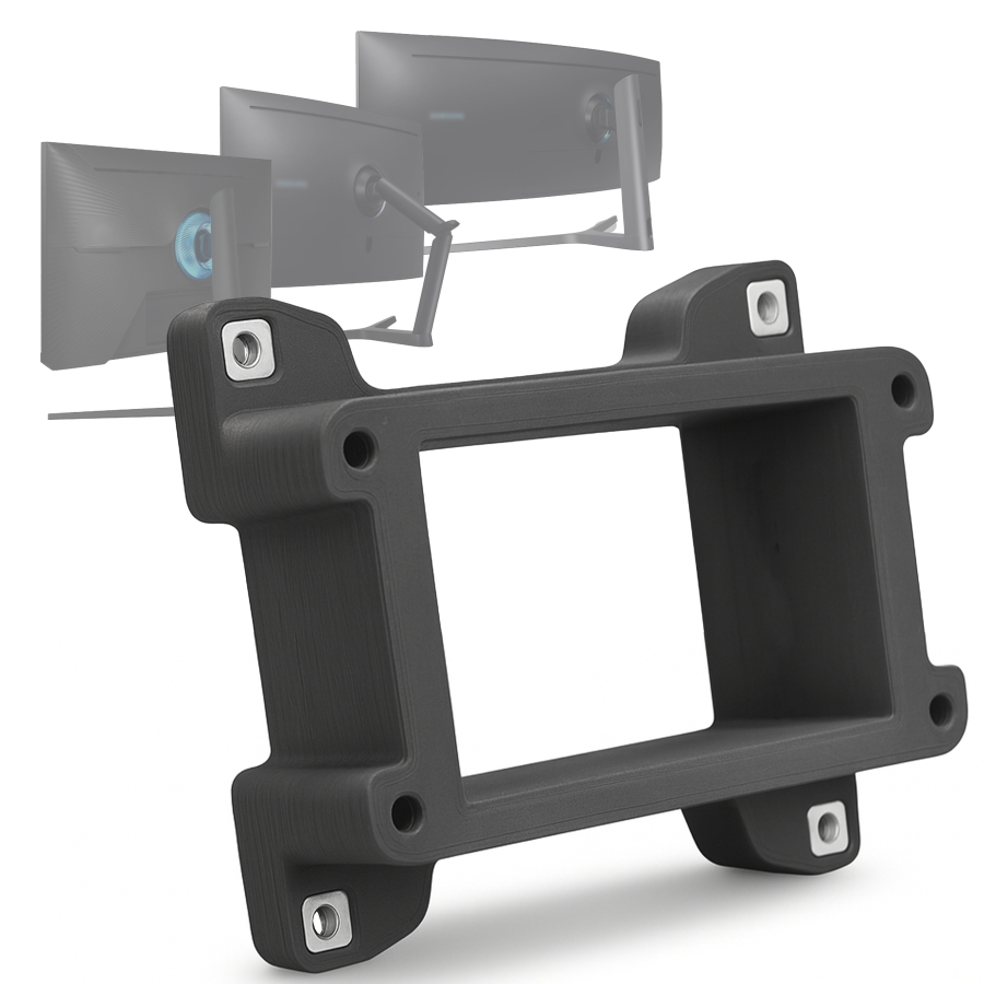 VESA adapter compatible with Samsung monitor (Odyssey G7, G6, CRG9, CHG9, CHG90 & more) - 75x75mm