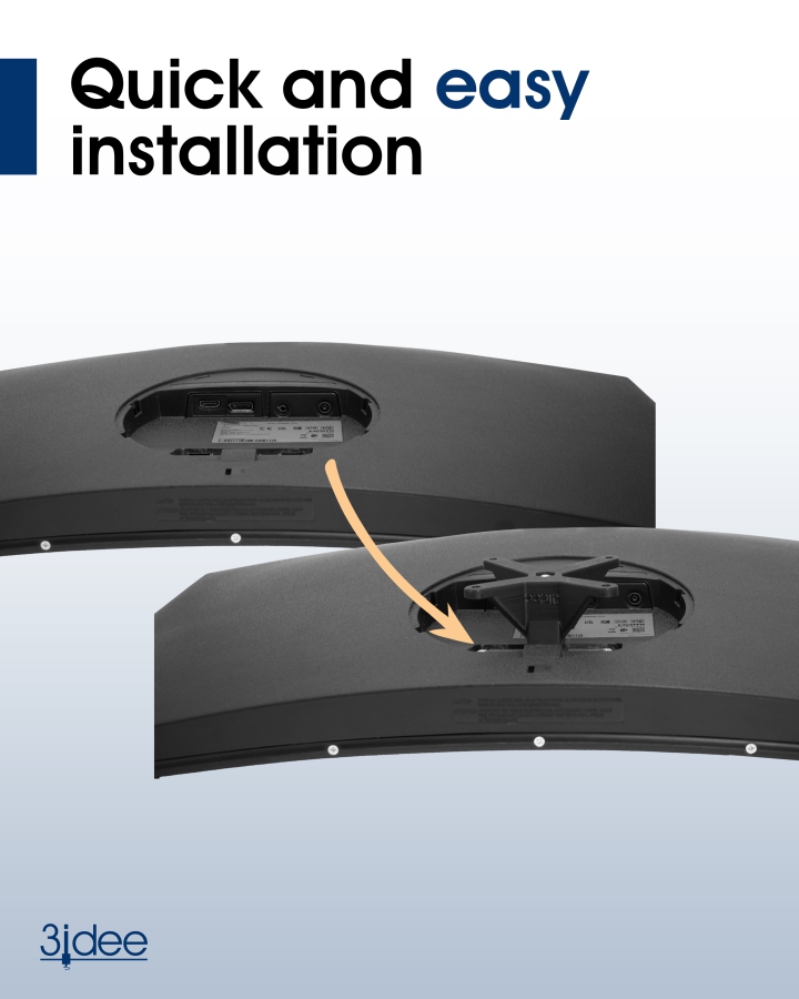 VESA adapter compatible with Samsung monitor (U32R590, U32R592, U32R594, LU32R590, UR59C and more) - 75x75mm