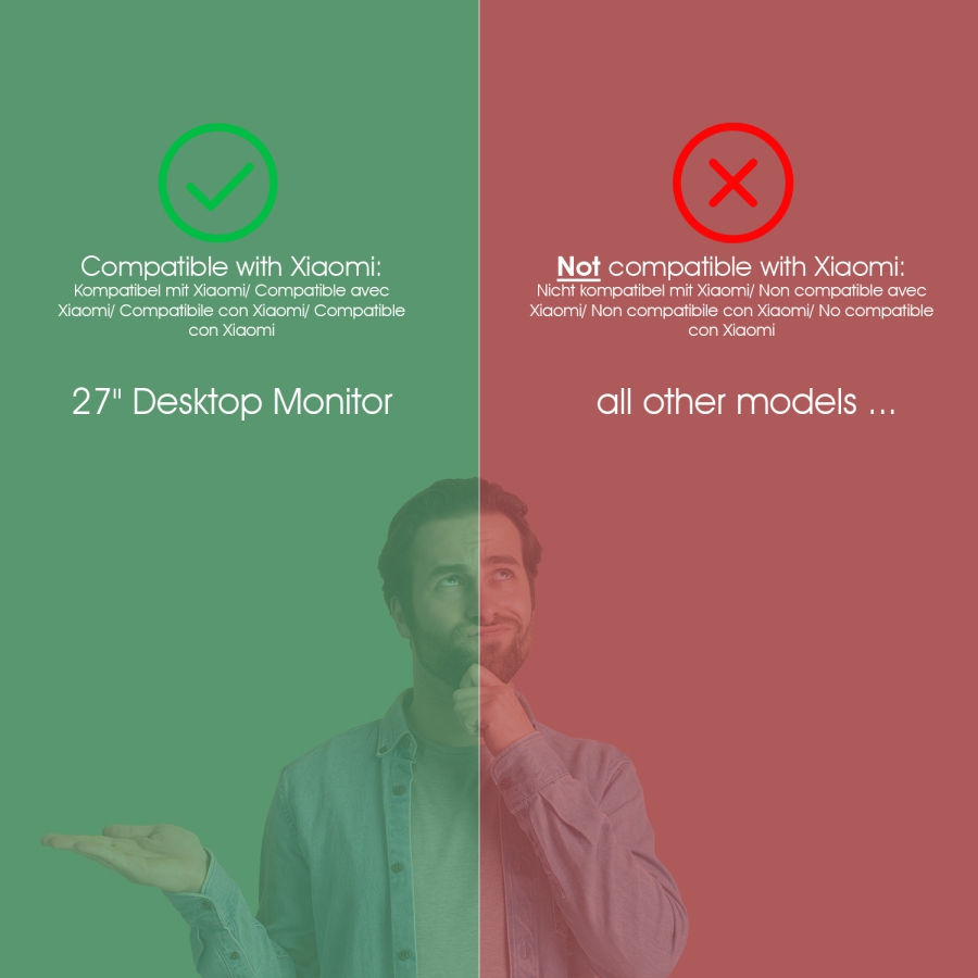 VESA adapter compatible with Xiaomi Mi Desktop 27" monitor