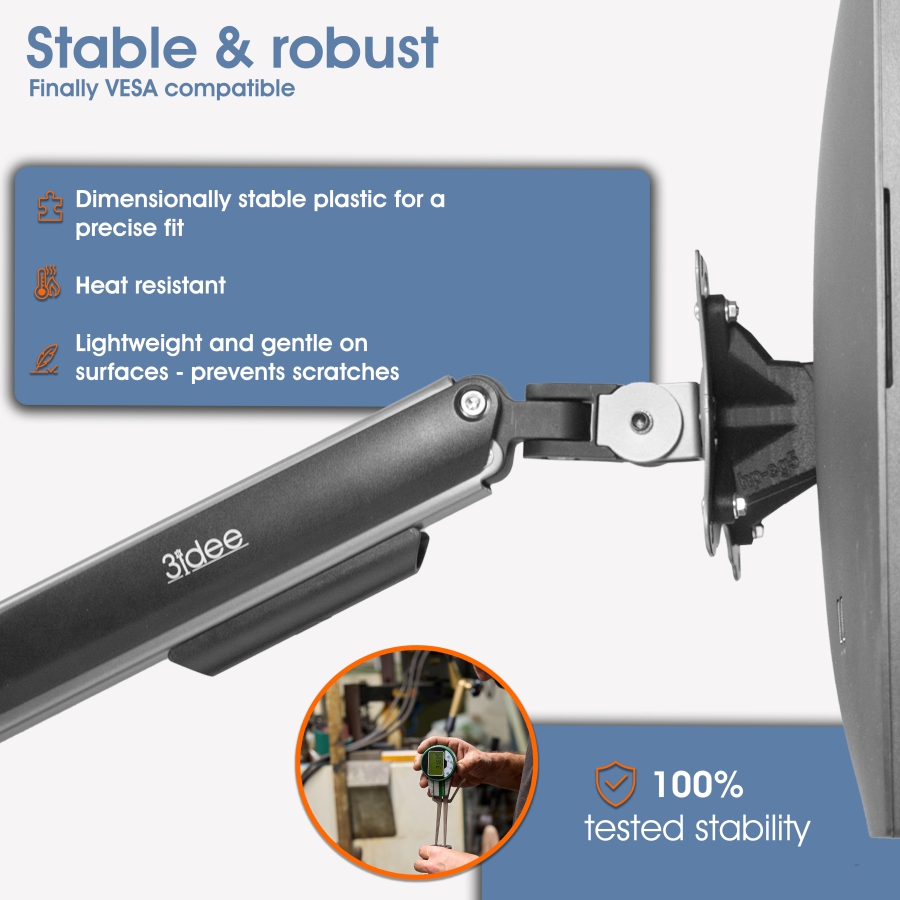 VESA adapter for HP Series 5 PRO and E-Series G5 (524pf, 527pf, 527pq, 524pu, 527pu, E24q, E27q, E32k, etc.)