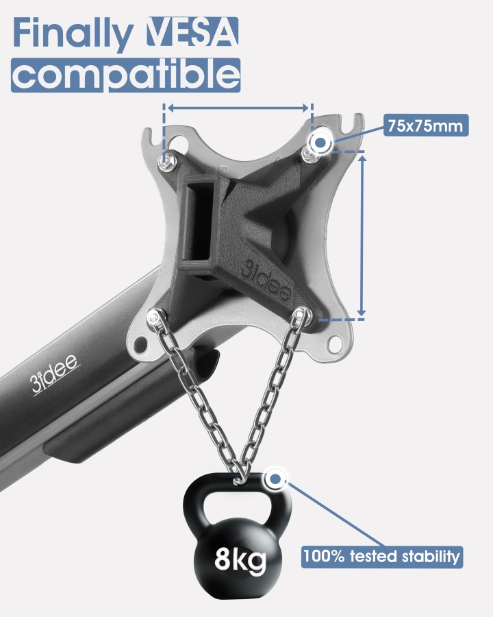 VESA adapter for HP Series 5 PRO and E-Series G5 (524pf, 527pf, 527pq, 524pu, 527pu, E24q, E27q, E32k, etc.)