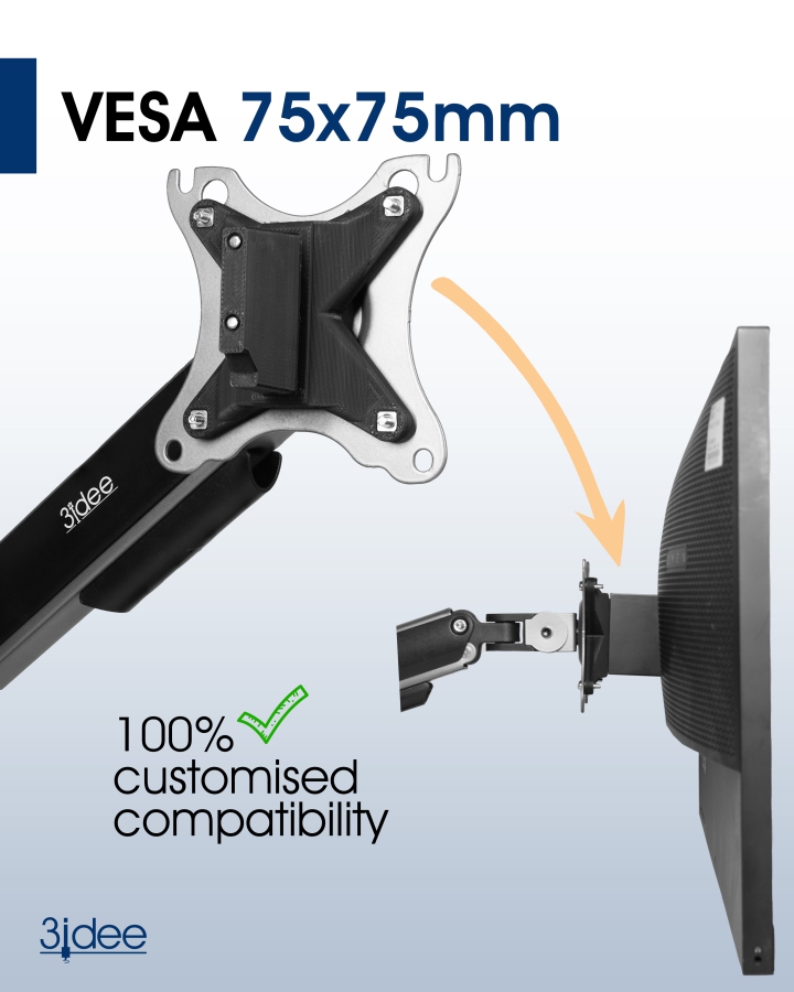 VESA adapter for Omen by HP gaming monitor (27 and X27) - 75x75mm