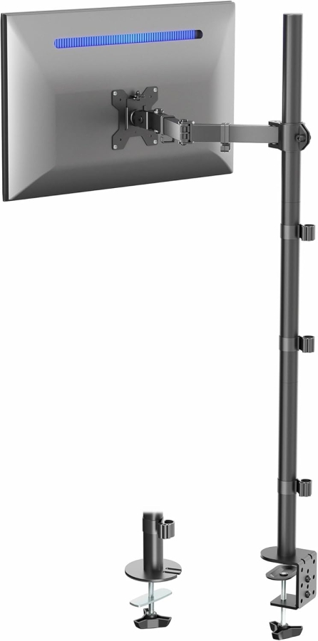 VIVO Monitor Arm 13–32" | 99 cm Pole (Ergonomic Solution for Sit-Stand Workstations: 1010 mm Pole for Flexible Height Adjustment up to 10 kg)