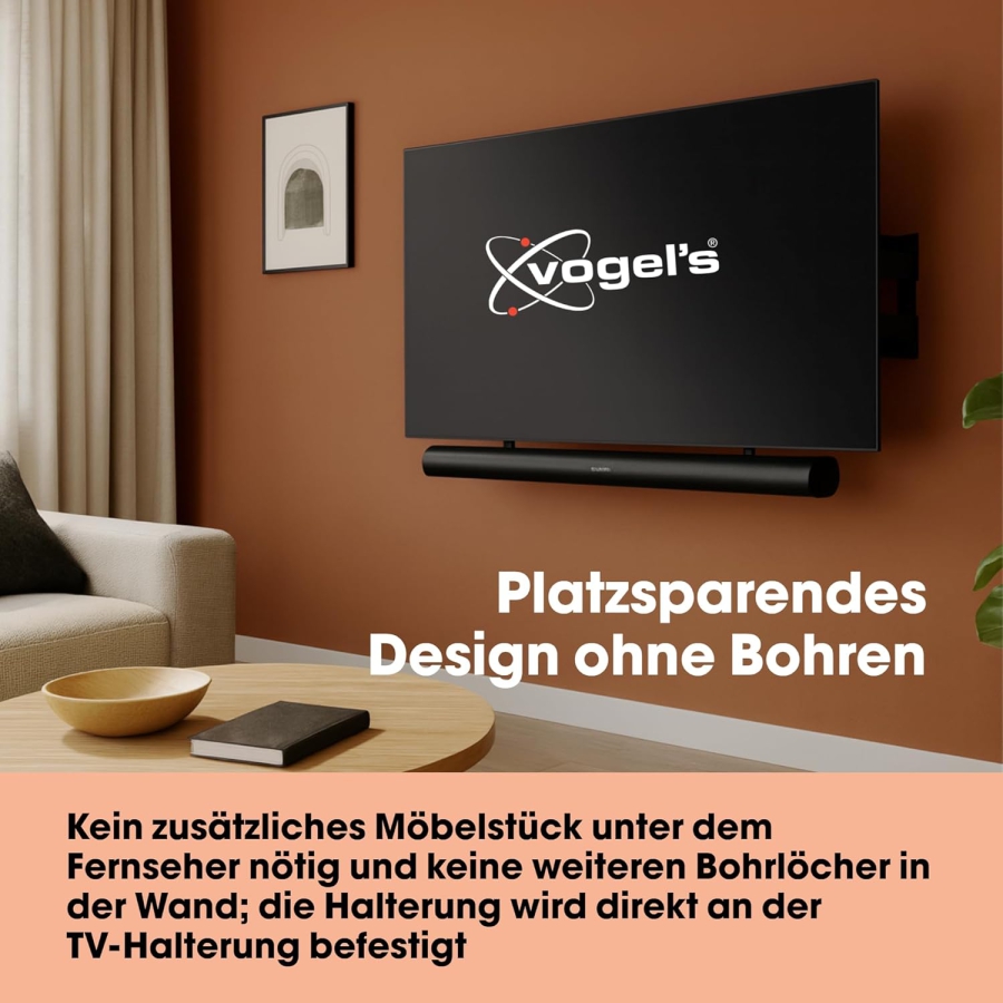 Vogel’s Premium Soundbar Mount for Sonos Arc (Ultra), Beam & Playbar (Universal TV attachment for synchronized sound – Also compatible with Bose, Samsung & LG up to 6.5 kg)