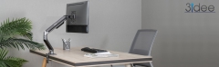 3IDEE Dual monitor mount | For 2 monitors 17"-32" screens | Height adjustable - up to 9kg per arm