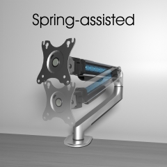 3IDEE Dual monitor mount | For 2 monitors 17"-32" screens | Height adjustable - up to 9kg per arm