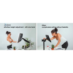 3IDEE Dual monitor mount | For 2 monitors 17"-32" screens | Height adjustable - up to 9kg per arm