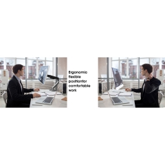 3IDEE Dual monitor mount | For 2 monitors 17"-32" screens | Height adjustable - up to 9kg per arm