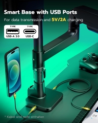 ARES WING Monitor Mount 2 Monitors for 17-49" Monitors, up to 20kg per Arm, Extreme Load Capacity, For Gaming Monitors