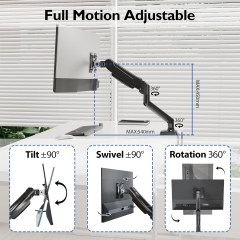 BONTEC Monitor Mount 1 Monitor for 13-32" monitors, up to 9 kg, Fully movable & adjustable