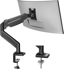 BONTEC Single Monitor Mount for 13-32 Inch (3-9 kg) – Gas Spring Arm, Height Adjustable & Full Motion – VESA 75/100 (Ergonomic Gas Spring Monitor Arm: Ultra-durable, stable & lightning-fast installation.)