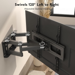 BONTEC wall mount for 23-70" screens, up to 45 kg, 80 mm wall clearance, swivel, tilt, and rotate